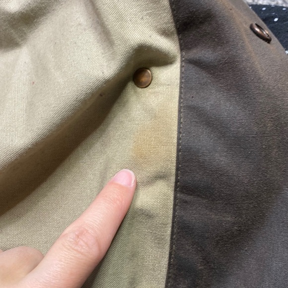 Outback Trading Company Brown Oilskin Leather Duster Jacket Small Western - Picture 15 of 16